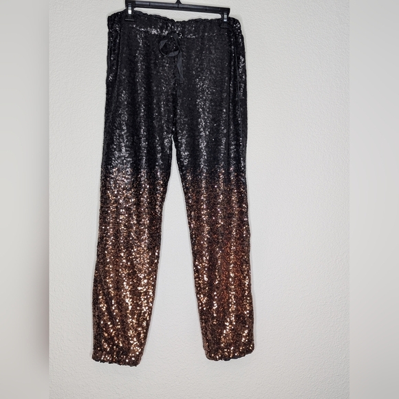 Johnny Was NWT Black and Copper Sequin Pants - Picture 11 of 16